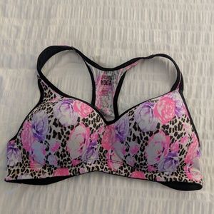 Pink Yoga Push Up Sports Bra